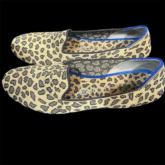 Rothys The Loafer Leopard Animal Print Slip On Ballet Flats Shoes Cheetah 8 - Picture 2 of 6